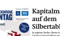 Beitragsbild zu News aus dem Börse Express PDF vom 25.04.2025: Kapitalmarkt am Silbertablett