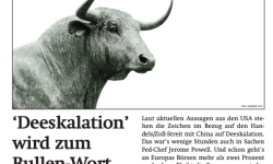 Beitragsbild zu News aus dem Börse Express PDF vom 23.04.2025: Deeskalation wird zum Bullen-Wort